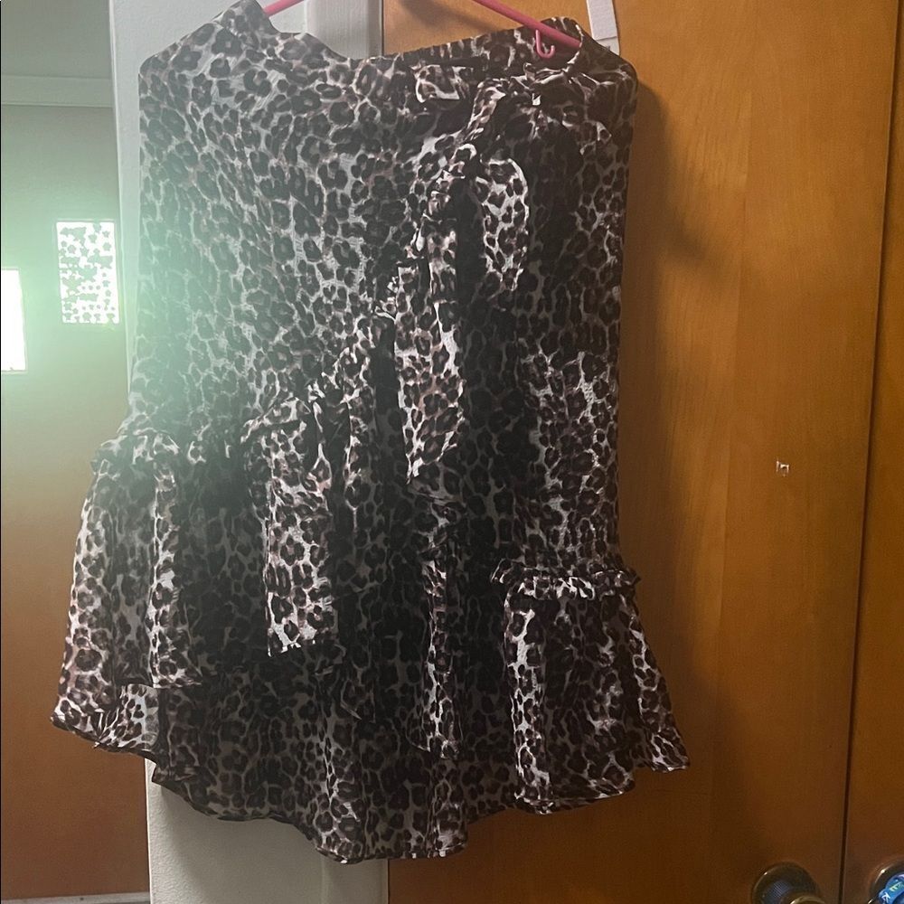 kidpik Leopard Print Skirt
